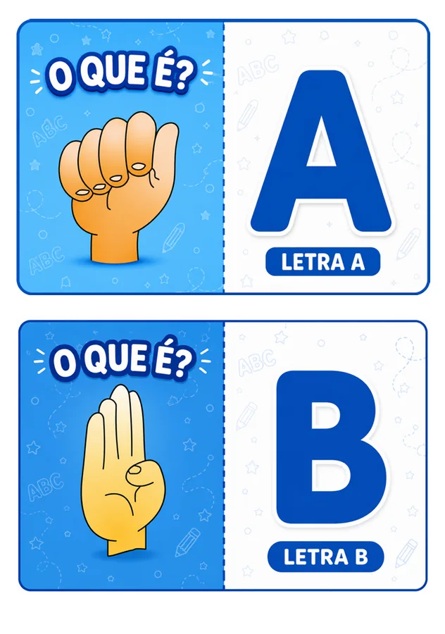 Cartas do alfabeto em Libras